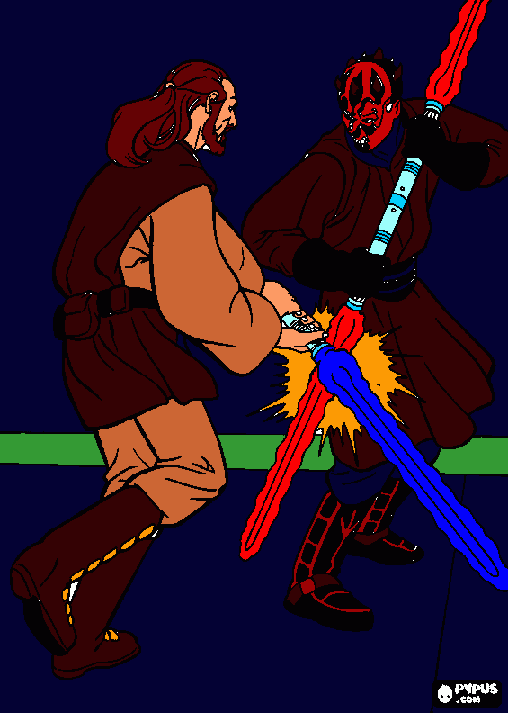darth maul para colorear