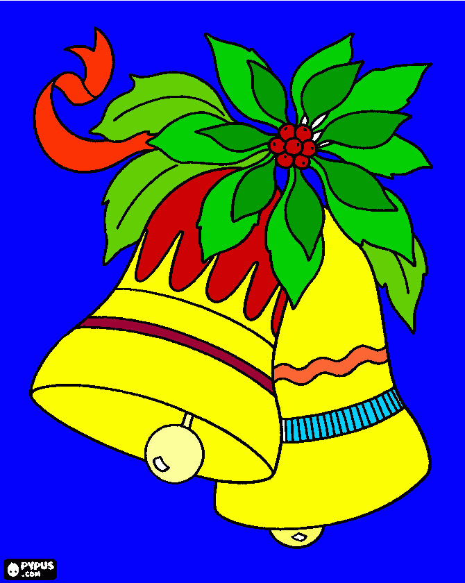 de dibujo unas campanas para colorear