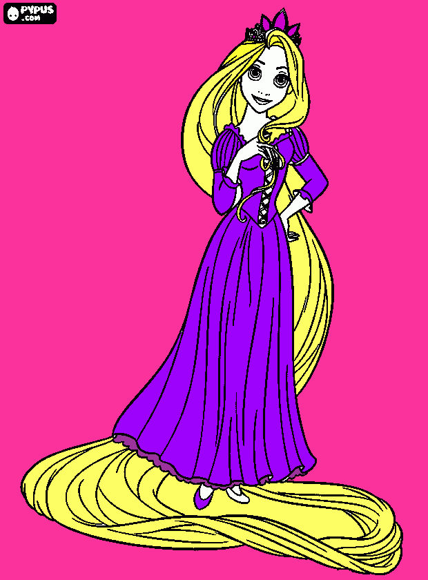 de rapunzel para colorear