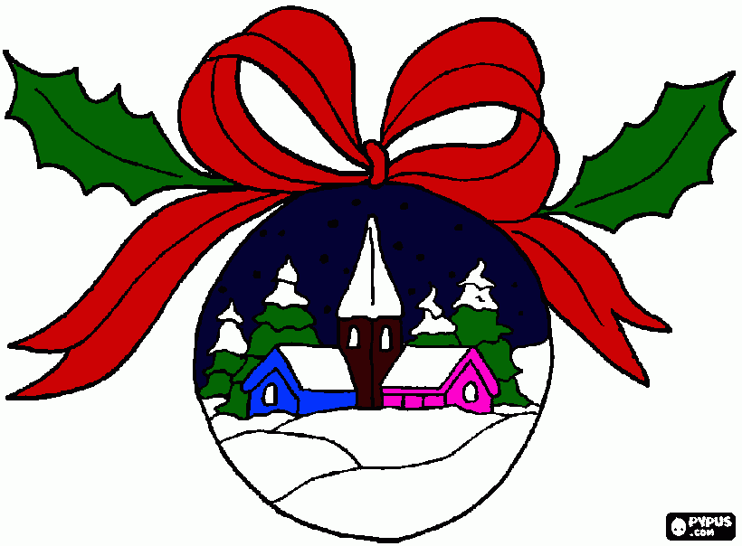 decorar pelotitas de el arbolito de navida para colorear