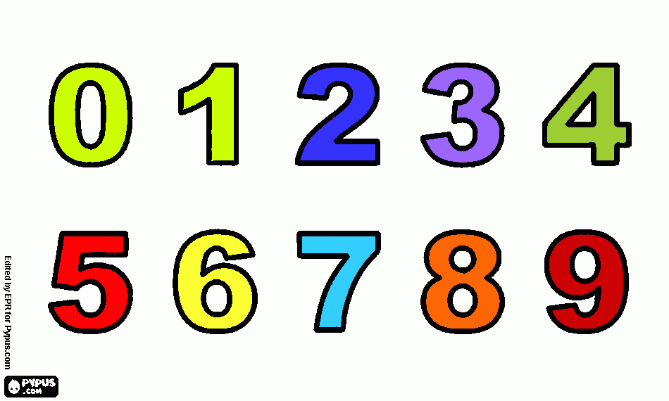 DEL 1-10 para colorear