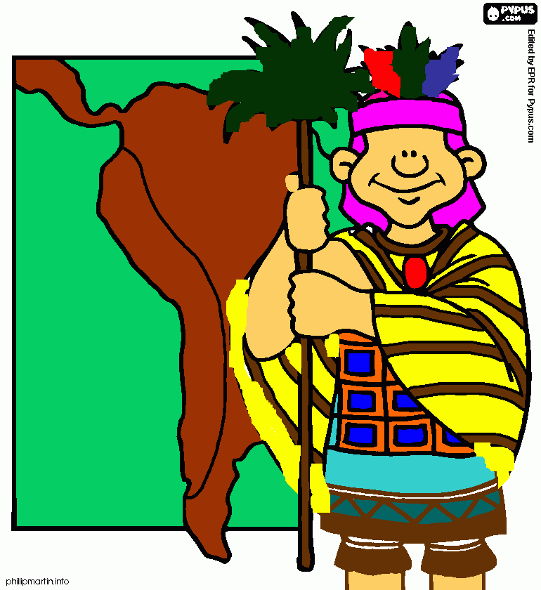 Del inca para colorear