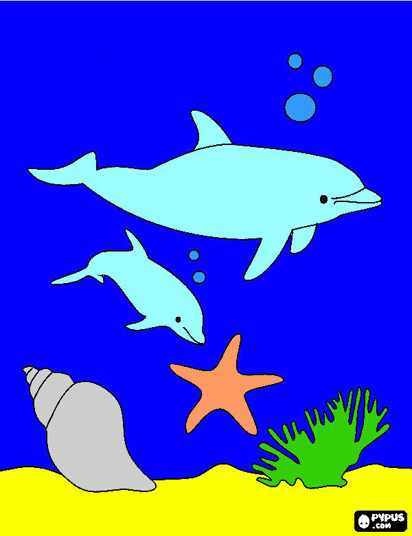 Delfin de Pablo para colorear