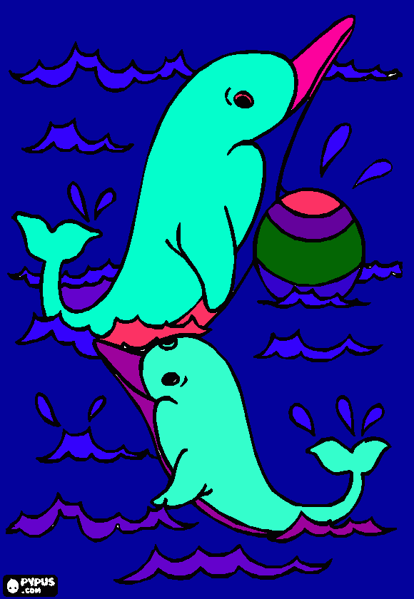 delfincitos para colorear