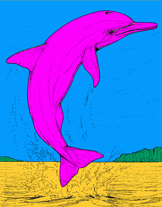 Delfín del Amazonas ( rosado ) para colorear