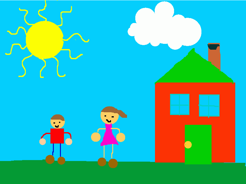 Derecho a tener una casa y un hogar para colorear