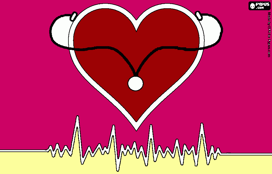 dia mundial del corazon para colorear