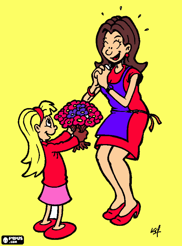 dias de las madres para colorear