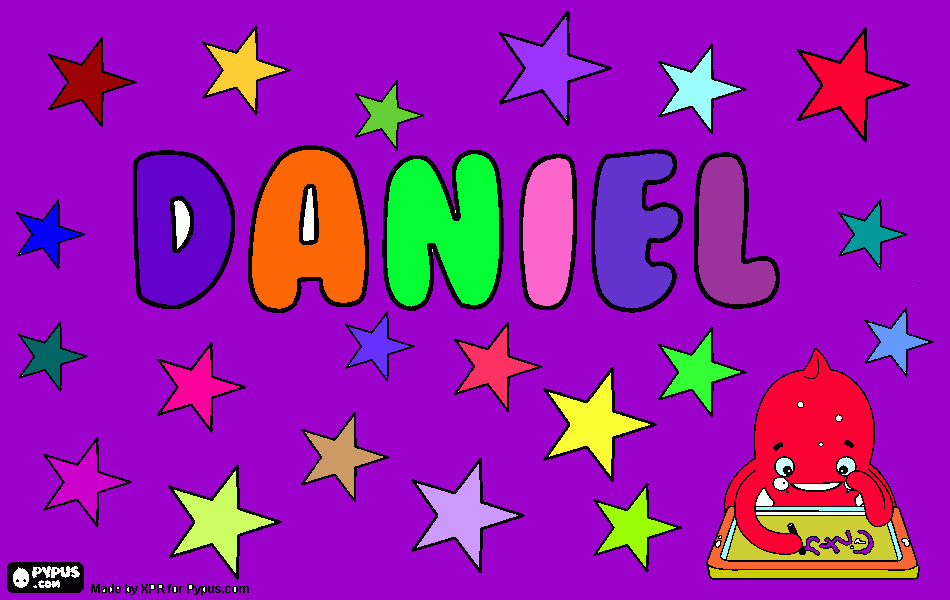 dibu danny para colorear