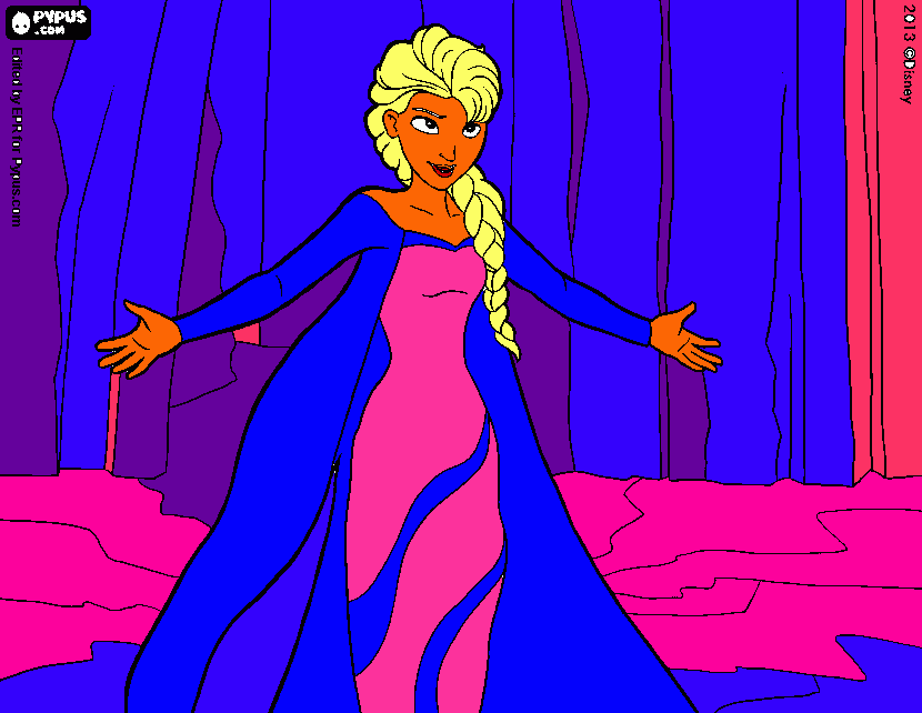 dibu elsa para colorear