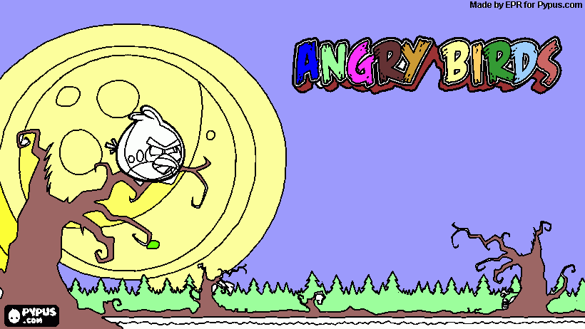 dibugo  de  angrybirds para colorear