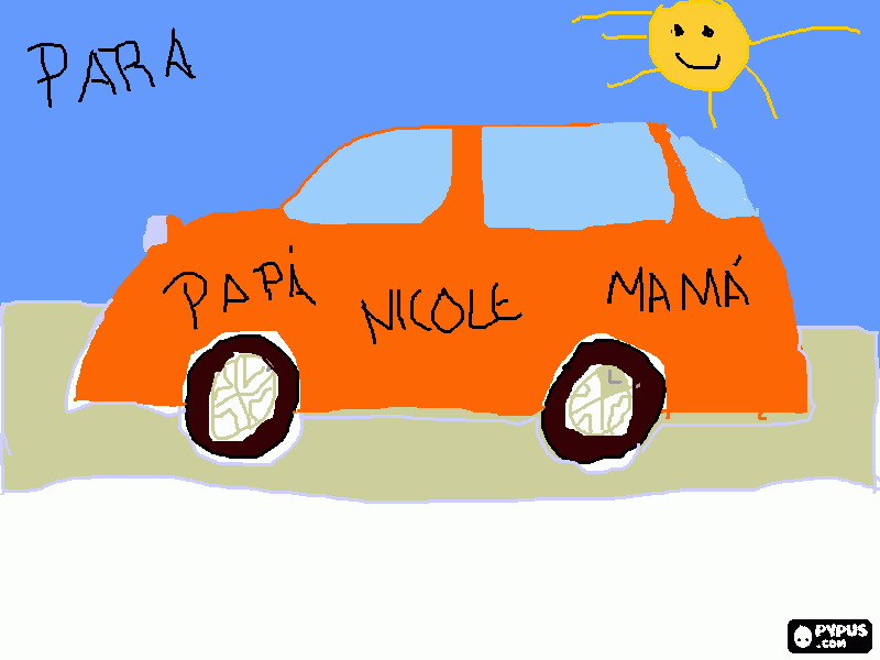 dibujado por angie y nicole para colorear