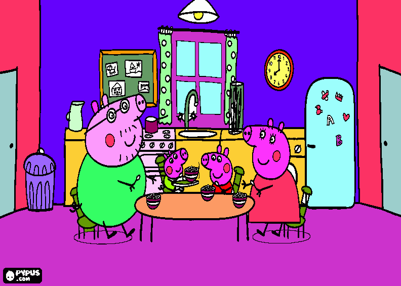 dibujo 2 peppa pig para colorear