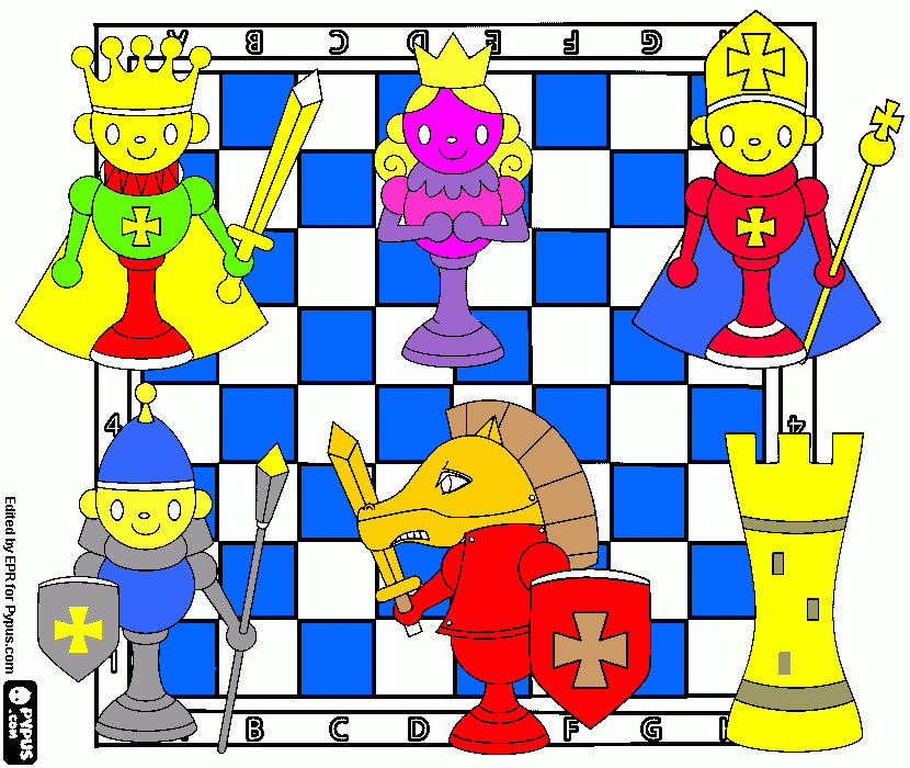 Dibujo ajedrez para colorear