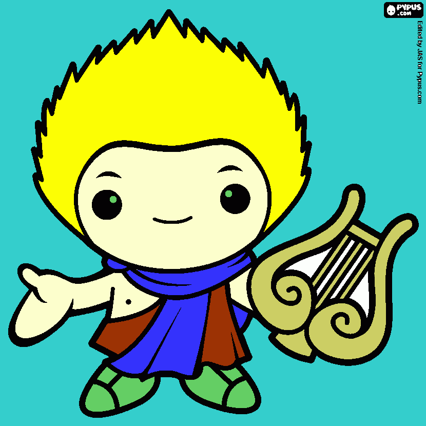 dibujo apolo para colorear