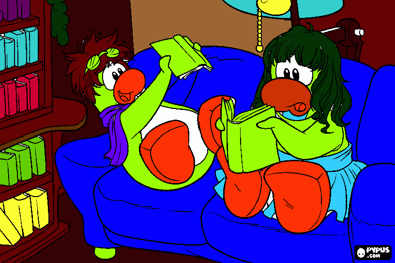 dibujo cafeteria club penguin para colorear