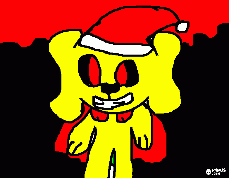 dibujo con fondo negro y rojo para colorear