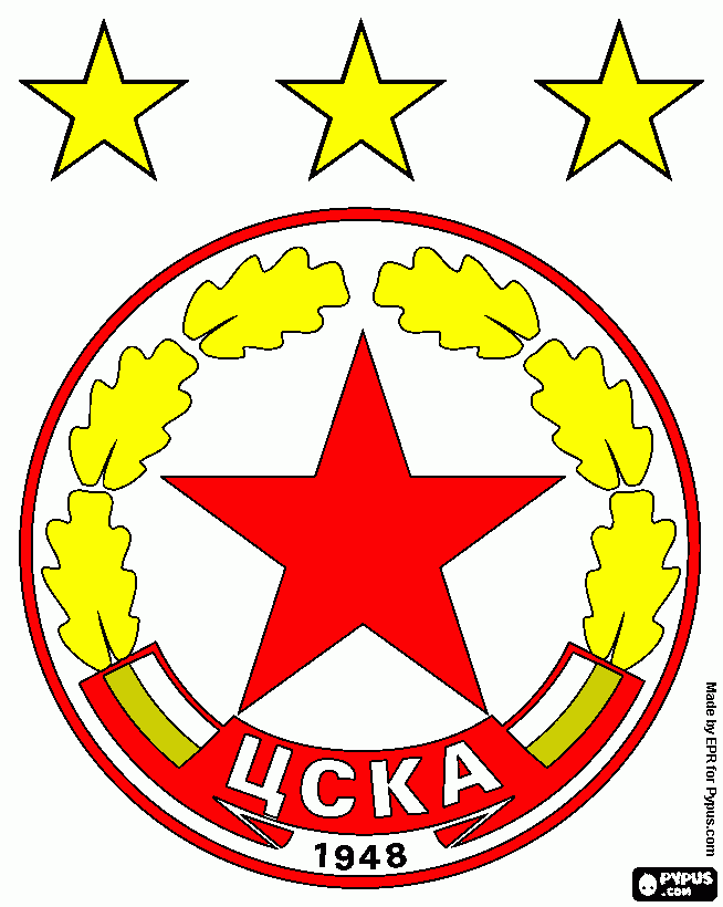 DIBUJO CSKA SOFIA para colorear