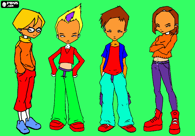 dibujo código lyoko para colorear