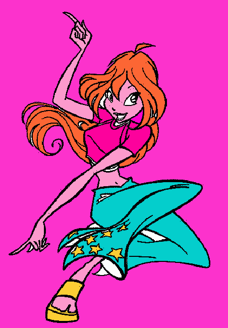 dibujo de bloom para colorear