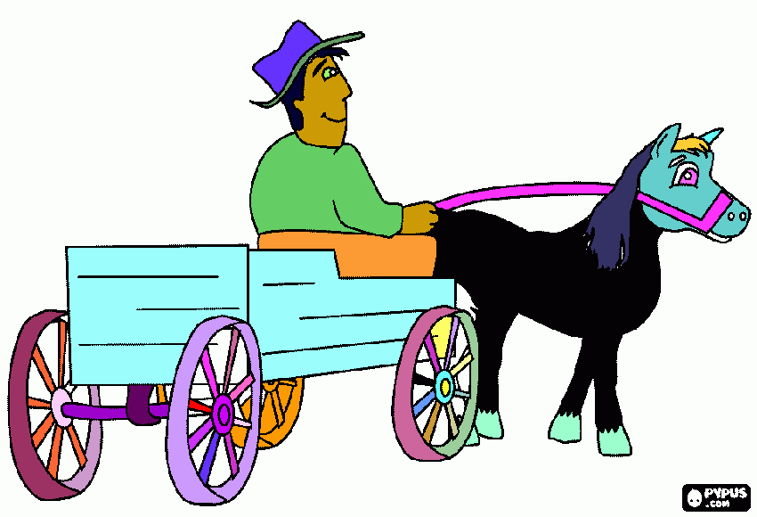 Dibujo de carreta para colorear