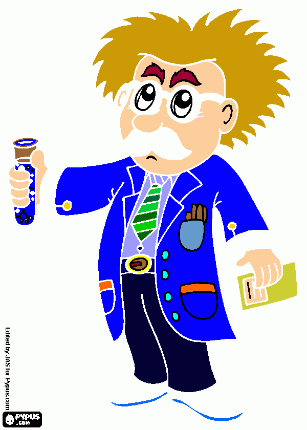 Dibujo de científico para colorear
