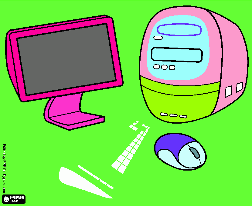 dibujo de computadora para colorear