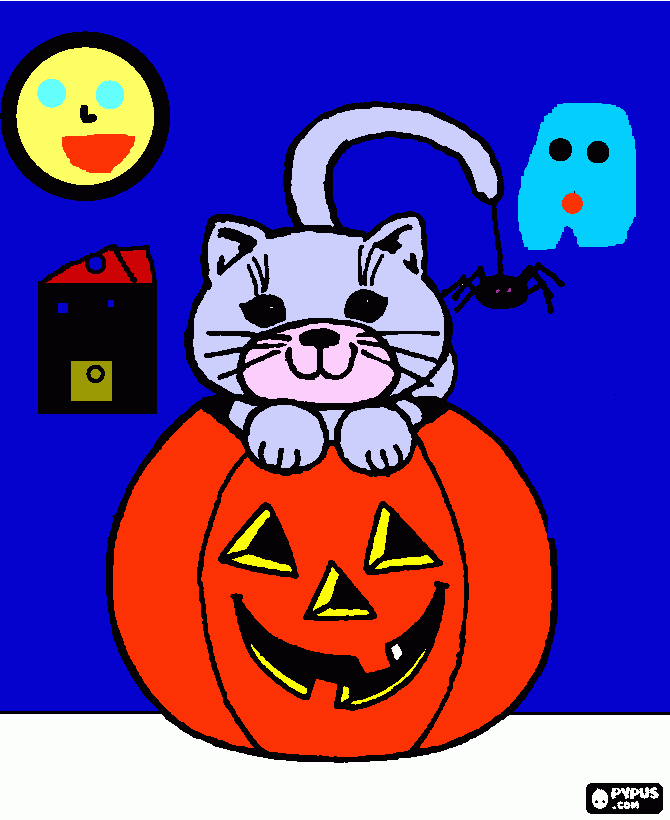 DIBUJO DE HALLOWEEN GRACIOSO DIANICHURI para colorear