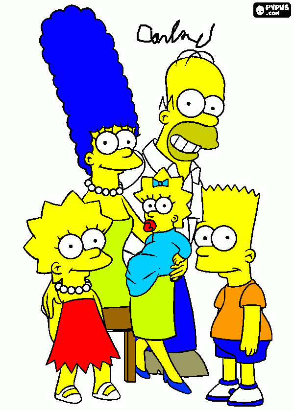dibujo de los simpson hecho por carlos javier espinoza flores  para colorear