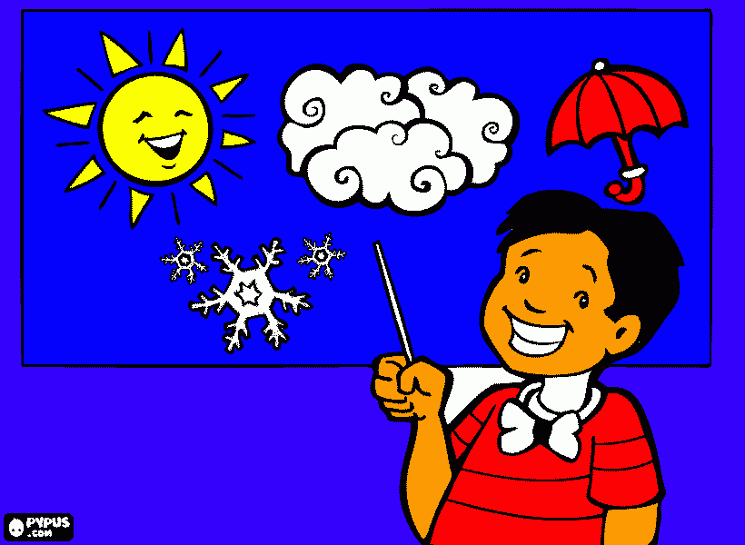 dibujo de meteorologia para colorear