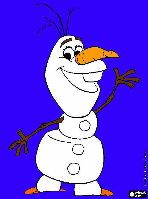 dibujo de olaf , para colorear