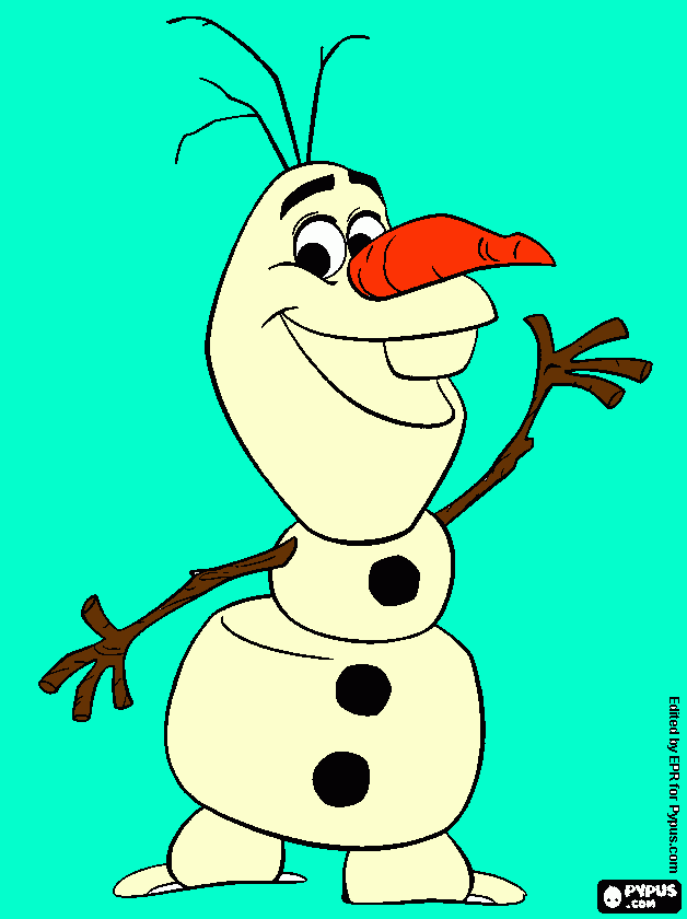 dibujo de olaf para colorear