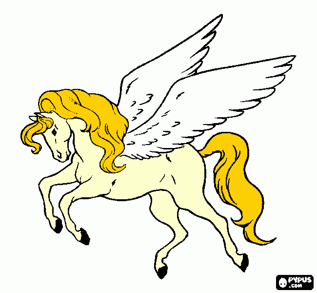 dibujo de pegaso para colorear