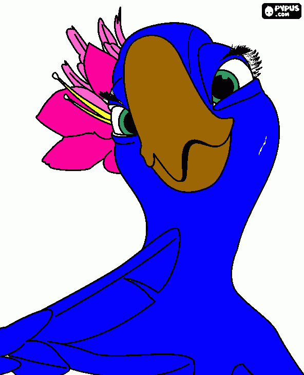 Dibujo de Perla la novia de Blue para colorear