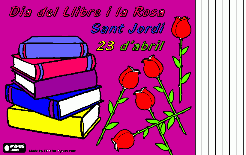 dibujo de sant jordi para colorear