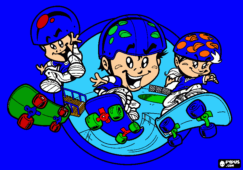 dibujo de skate para colorear