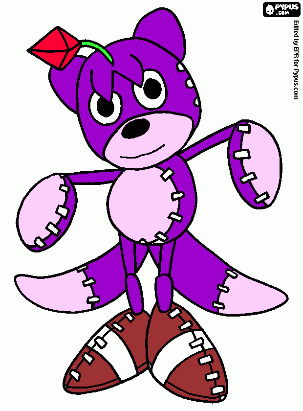 dibujo de sonic morado para colorear