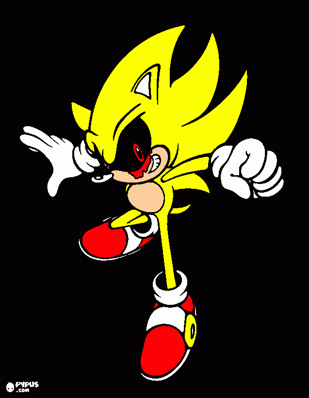 dibujo de super sonic para colorear