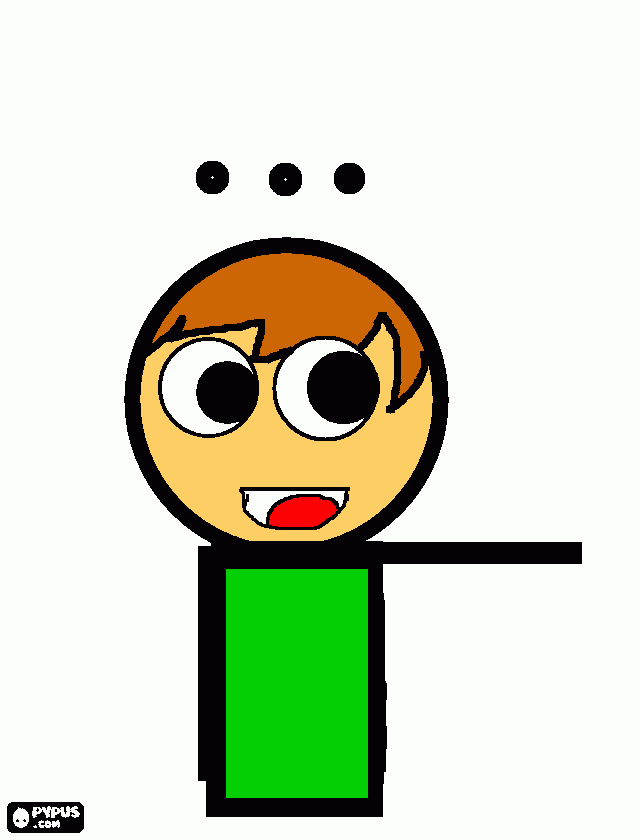 dibujo de un personaje de ojos grandes para colorear