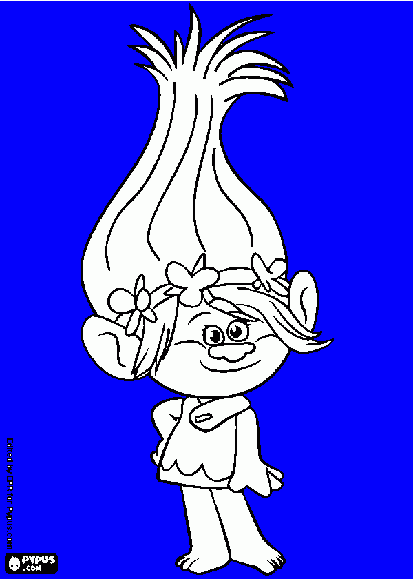 Dibujo de una Troll para colorear