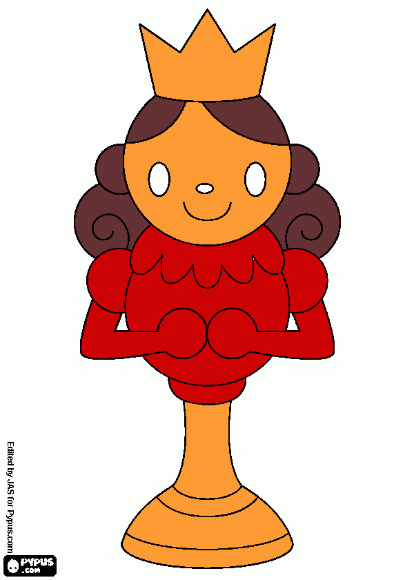 Dibujo debajo de la dama para colorear
