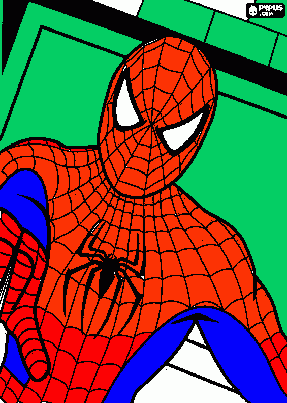 dibujo del hombre araña para colorear