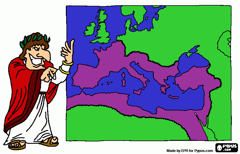 dibujo del imperio romano  para colorear