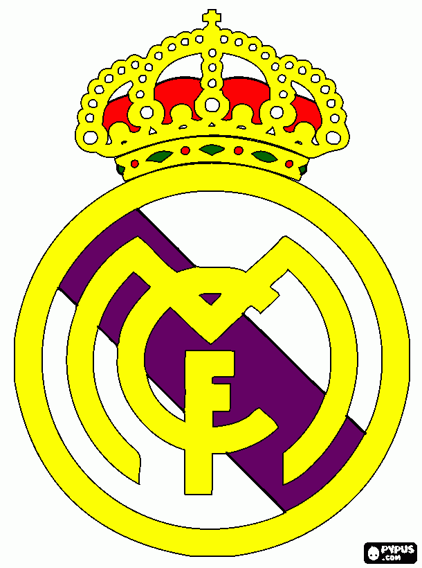 Dibujo del madrid para colorear