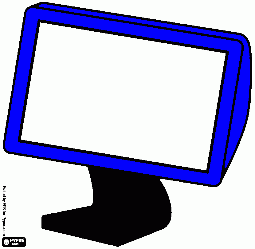 Dibujo del Monitor Coloreado para colorear
