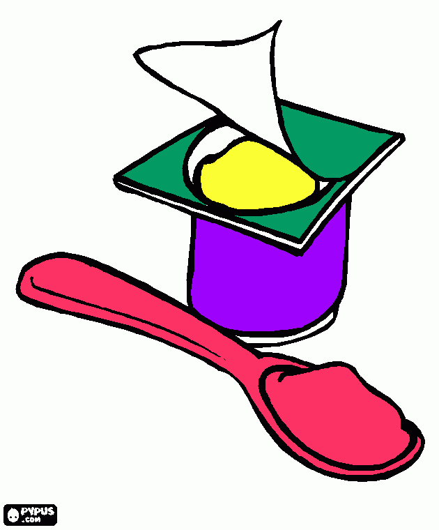 dibujo del yogurt para colorear