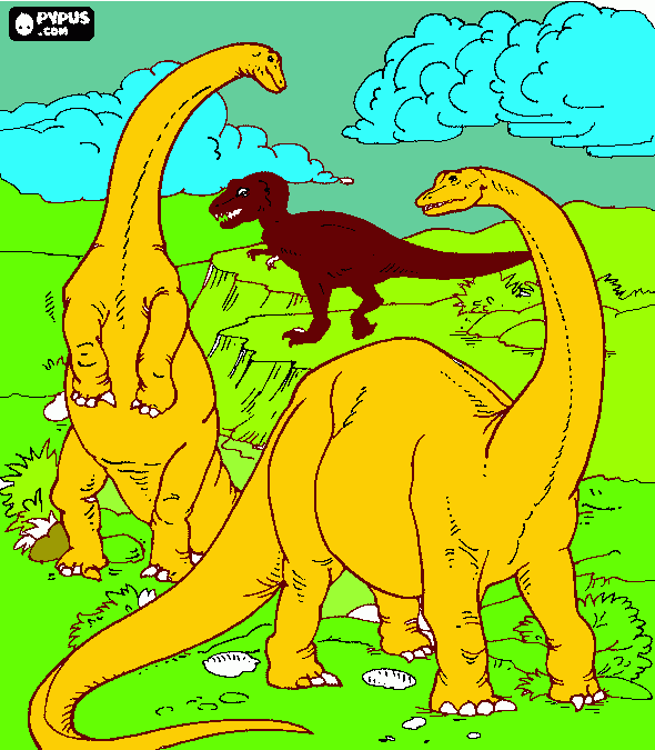 dibujo dinosaurio para colorear