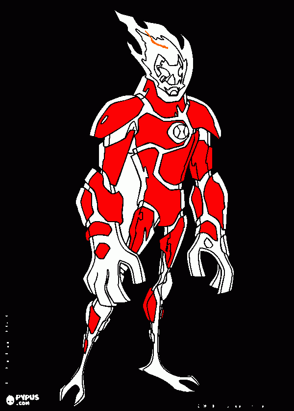 dibujo drl hombre de fuego para colorear