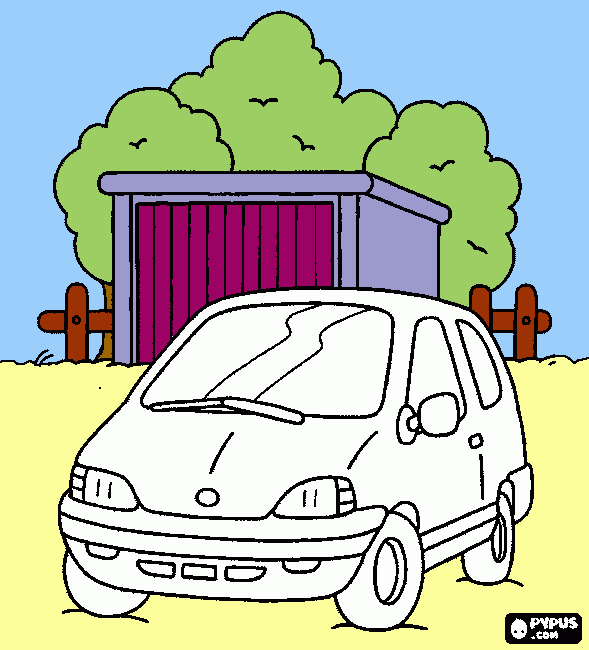 dibujo garaje para colorear