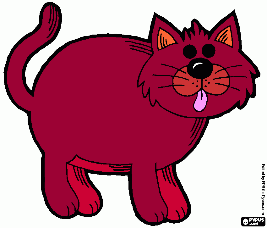 dibujo gato pierina para colorear